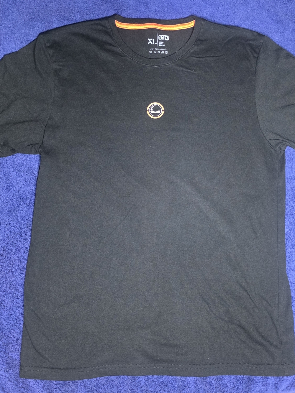 dri+ Men's Black Action 360 Martial Arts Stunts Sweat Wicking Gym Tee, XL